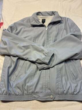 Callaway Golf Peached Microfiber Full Zip Jacket Light Blue Size S